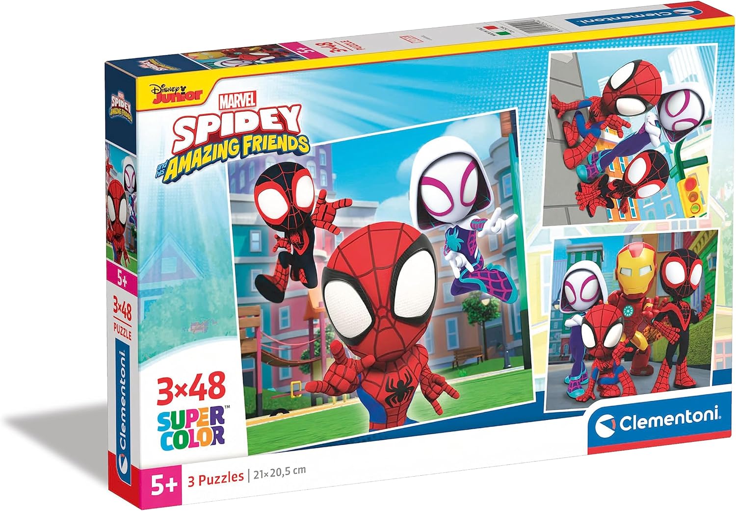 Clementoni Marvel Spidey and His Amazing Friends Super Color Friends - 3x48 Piece Jigsaw Puzzles
