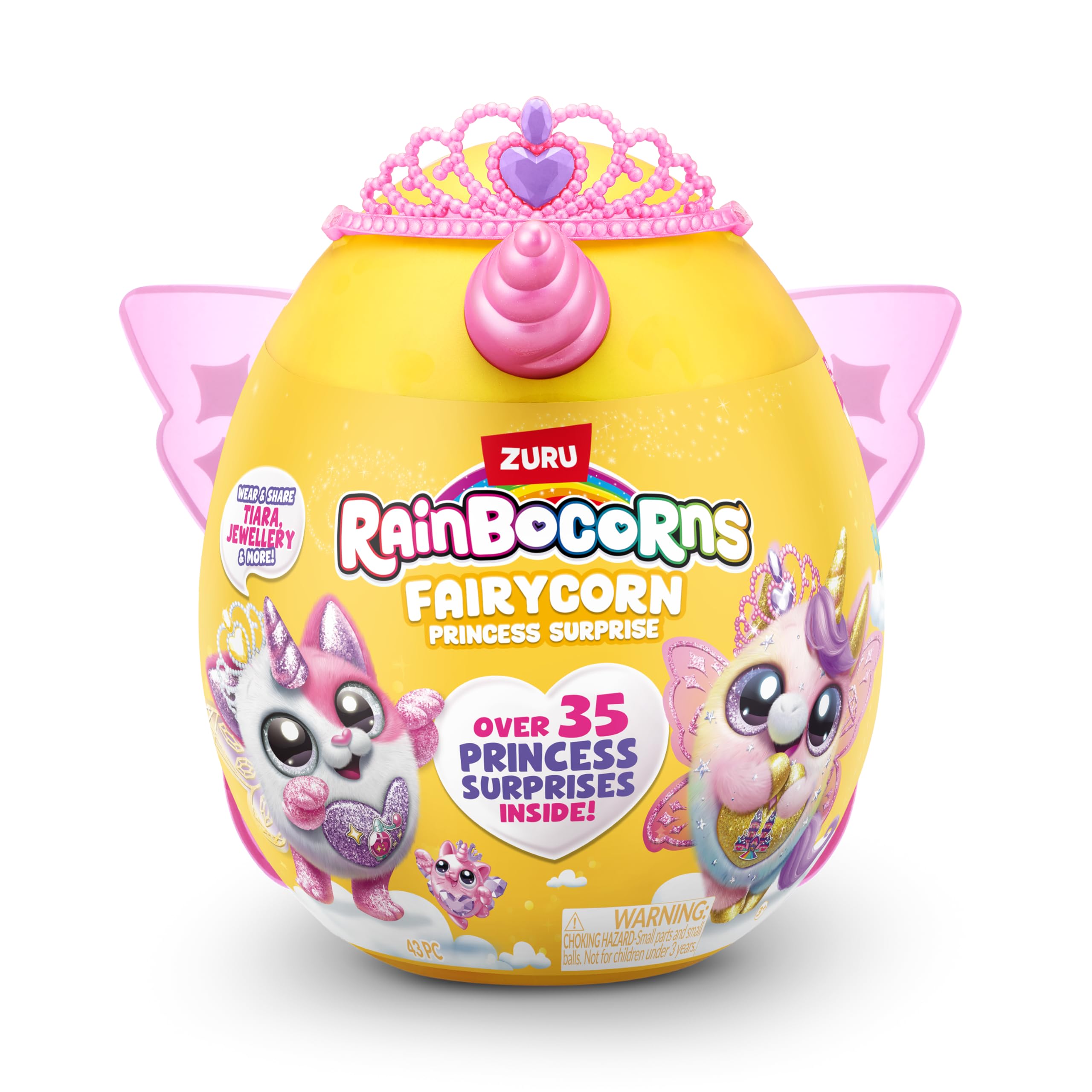 Rainbocorns Fairycorn Princess Series 6 Ruby the Unicorn - Magical Plush Surprise with Wearable Fairy Wings