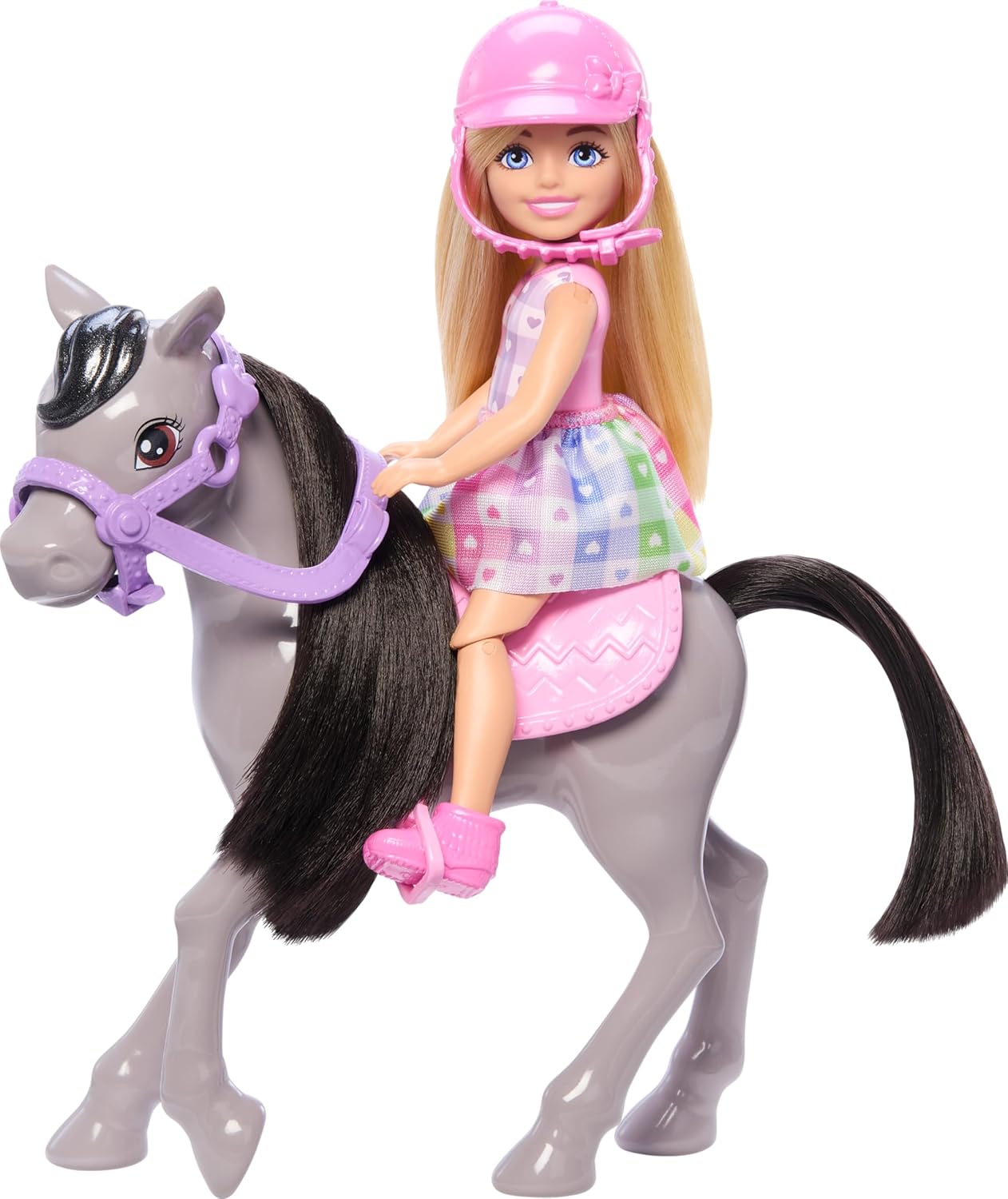 Barbie Chelsea Doll & Horse Toy Set - Bendable Knees, Helmet & Saddle, Ages 3+