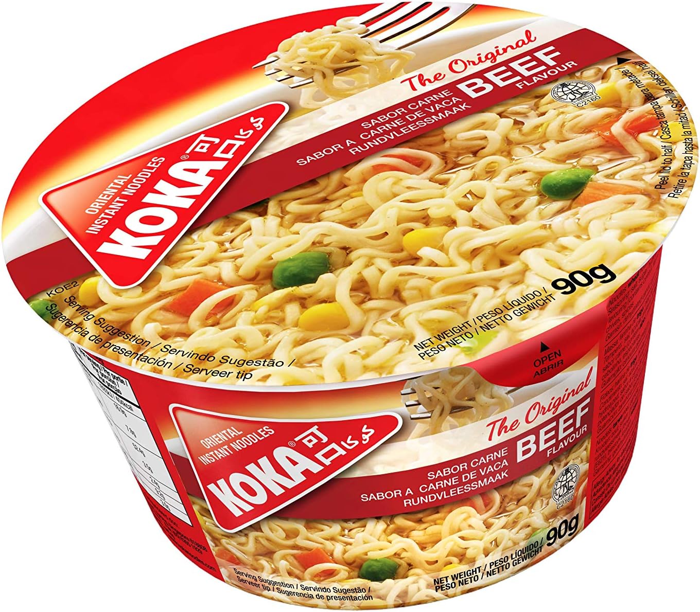 Koka Noodles Original Beef Flavour Oriental Style Instant Noodles 12 x 90g