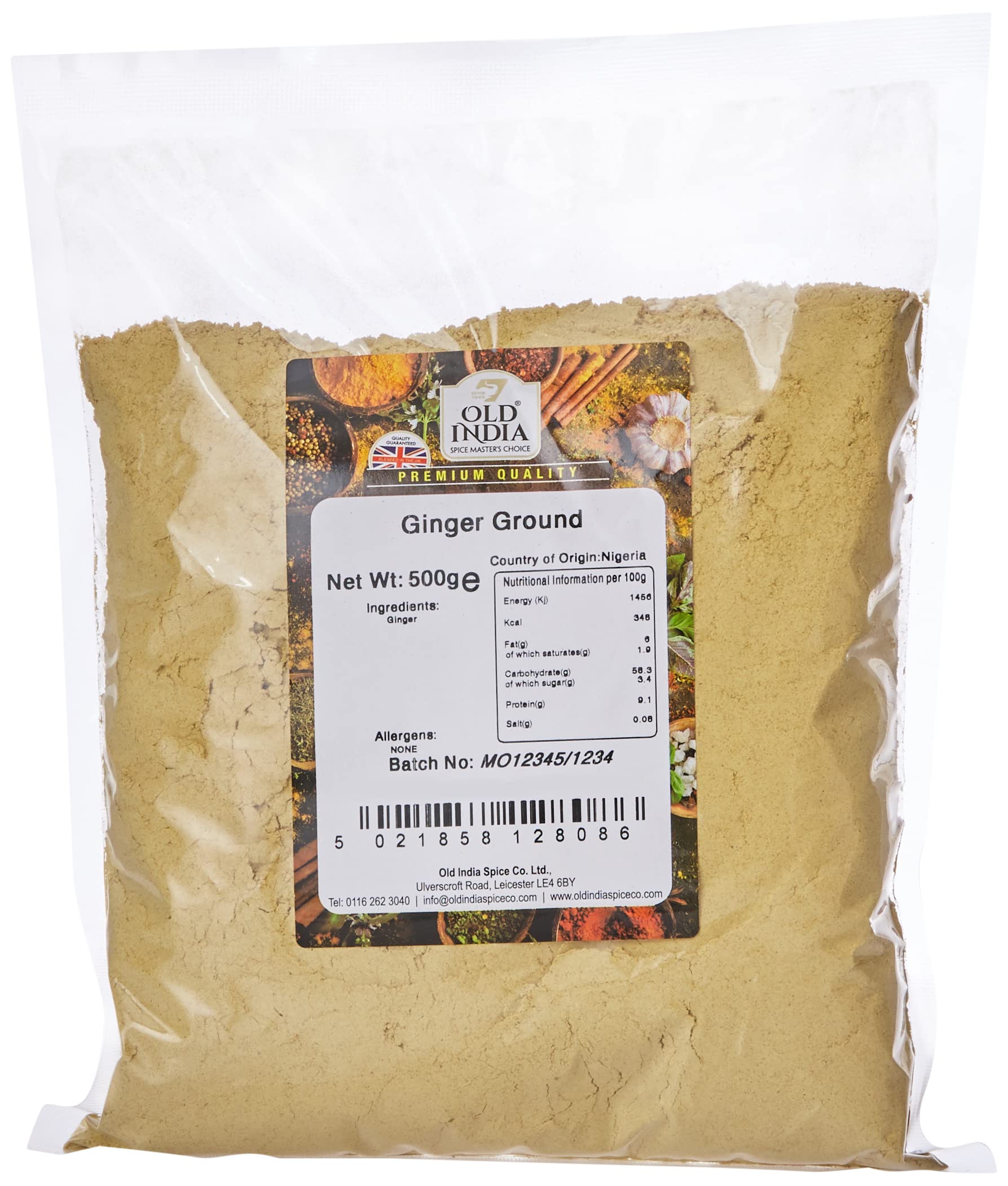 Old India Ground Ginger 500g - Natural Spices & Seasonings