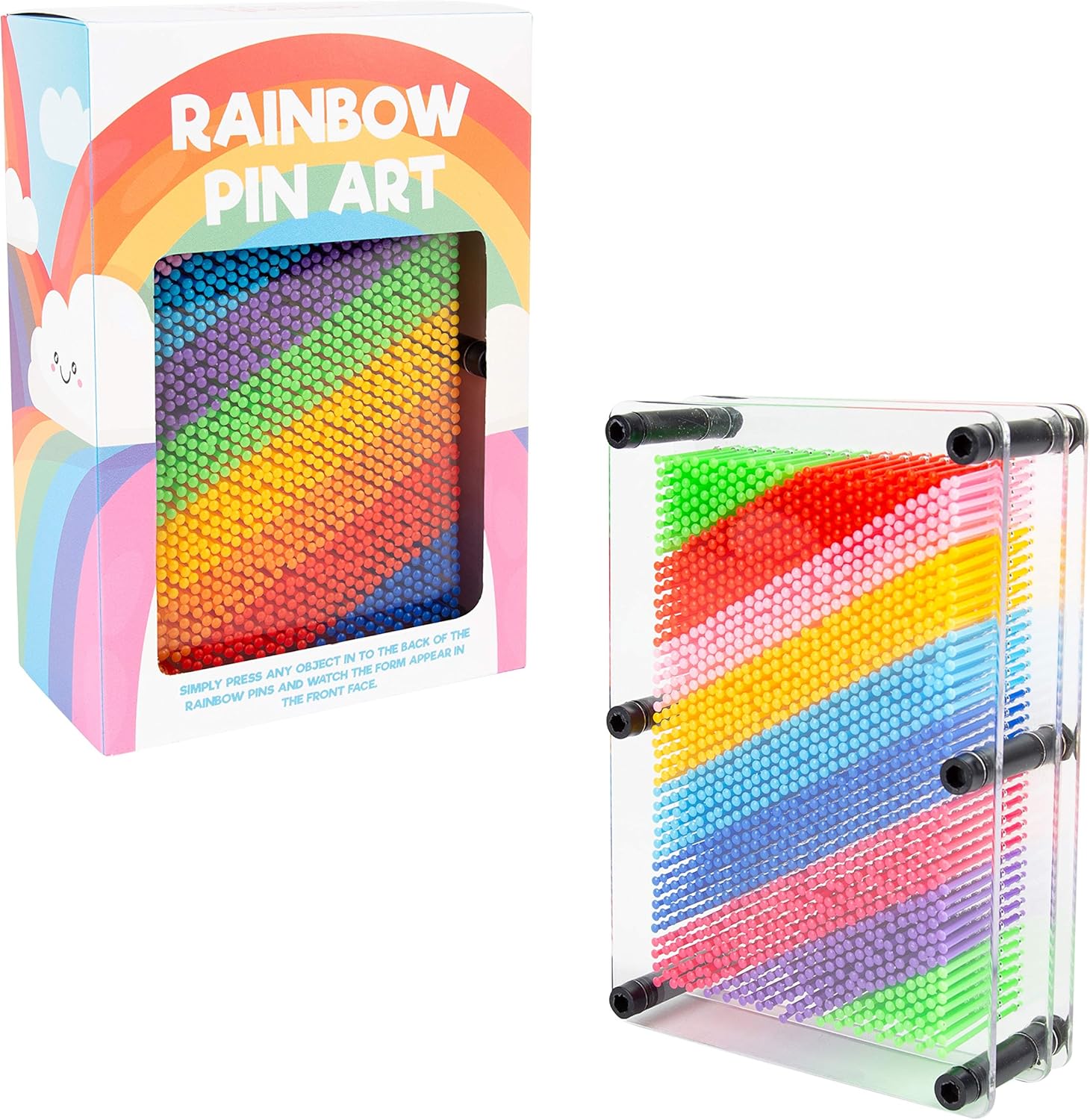 Global Gizmos 45149 Rainbow Pin Art Impression Toy