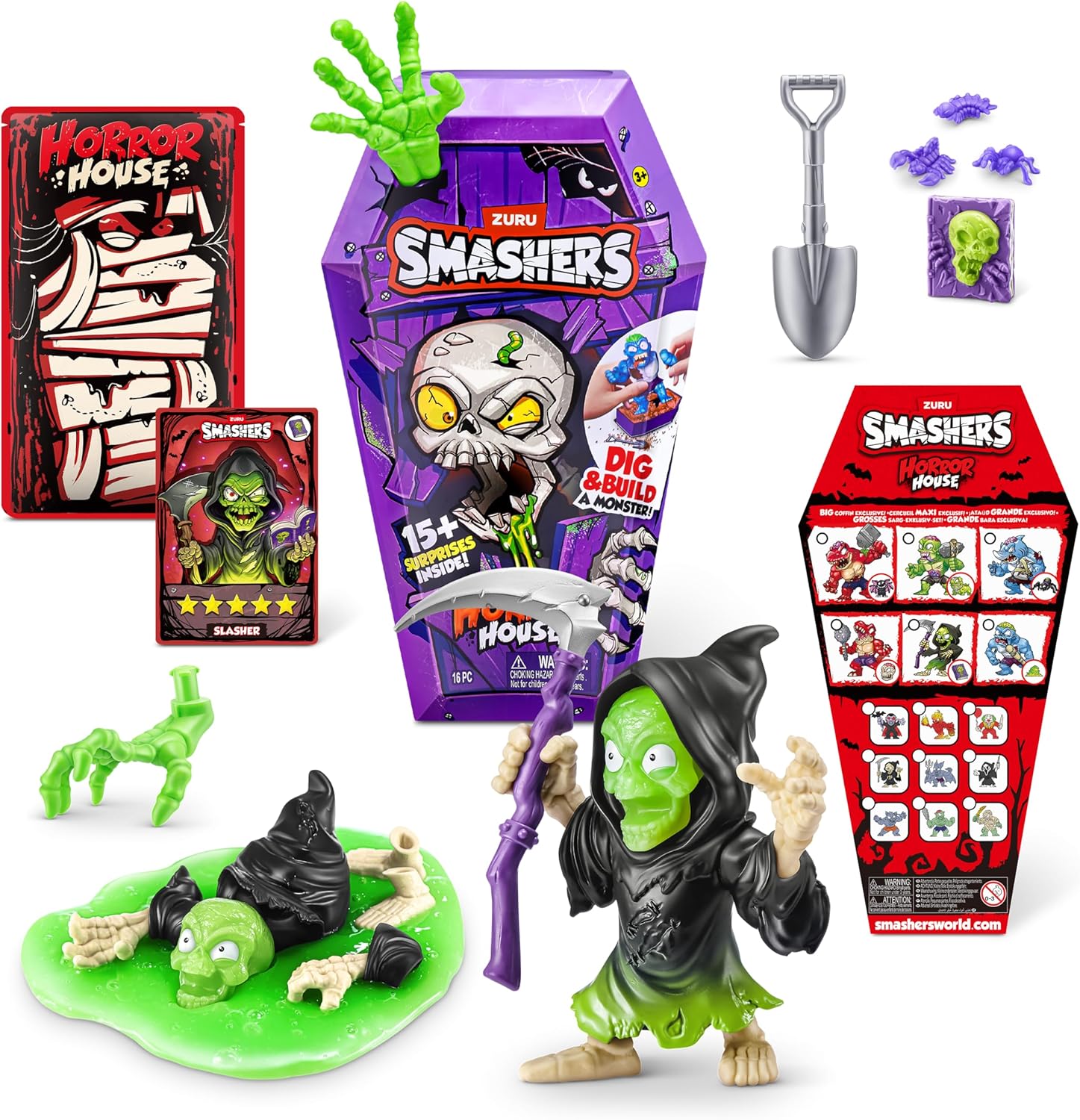 Smashers Horror House (Head Scar) by ZURU - Interactive Dig & Dissect Playset for Kids