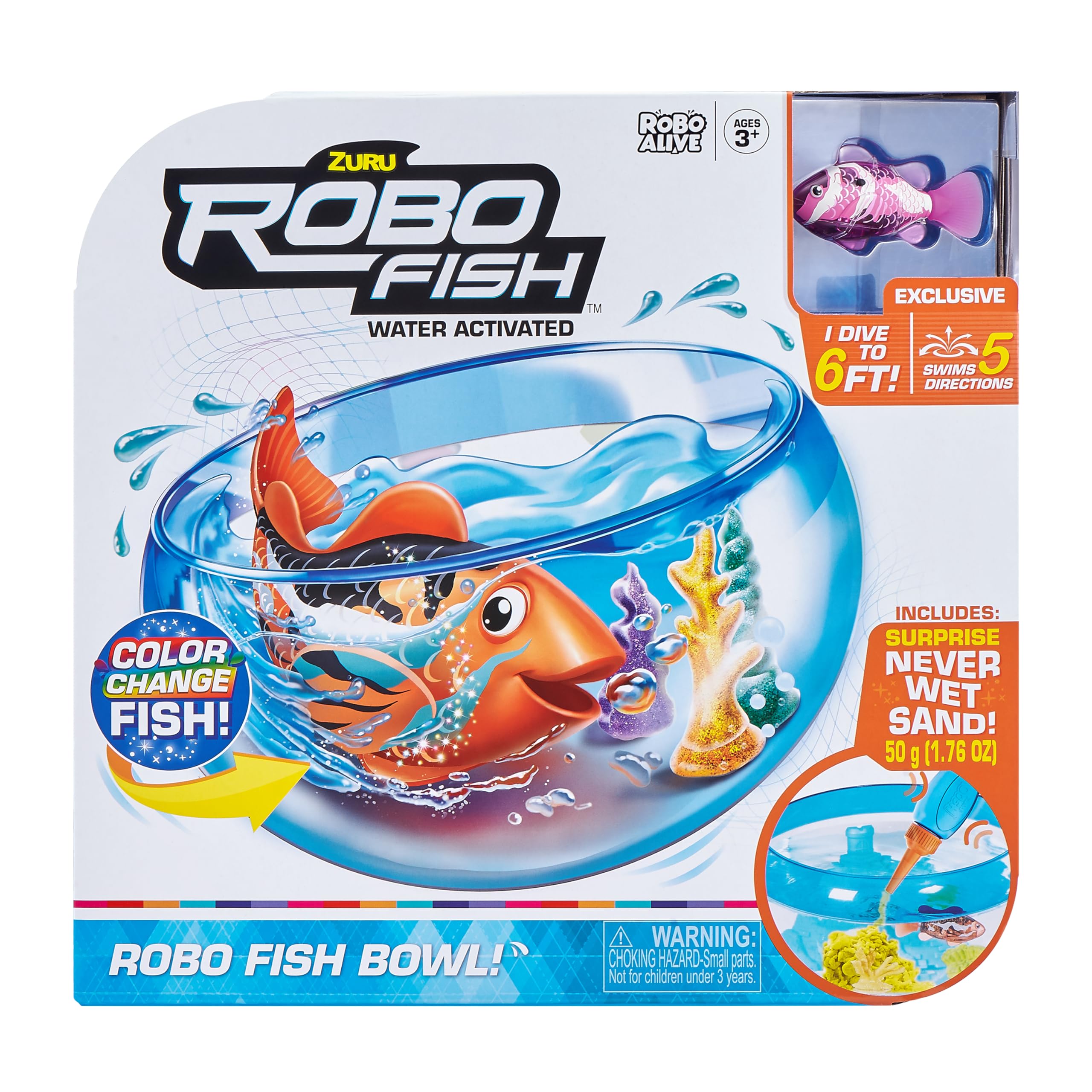 Robo Fish Playset - Robotic Swimming Pets with Water-Activated Technology