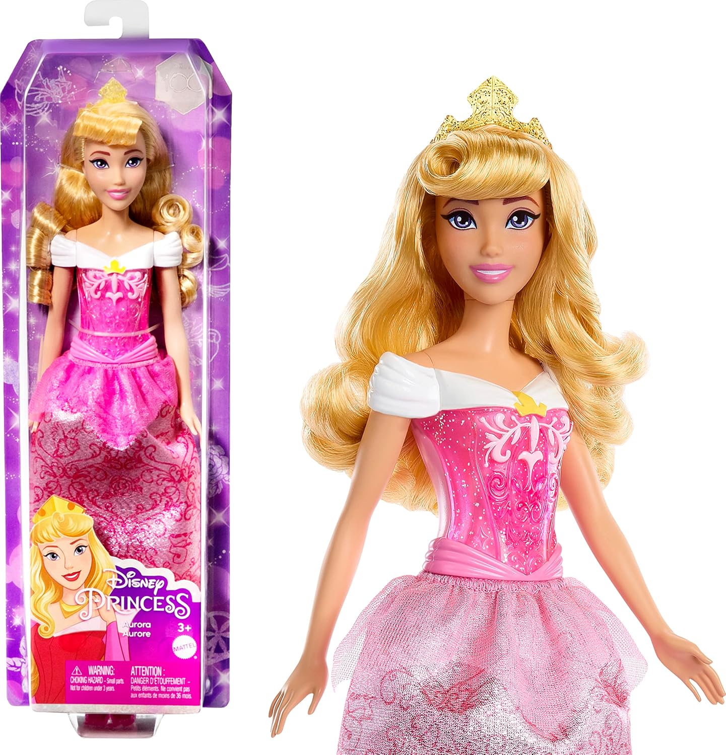 Disney Princess Aurora Sleeping Beauty Posable Fashion Doll with Sparkling Outfit