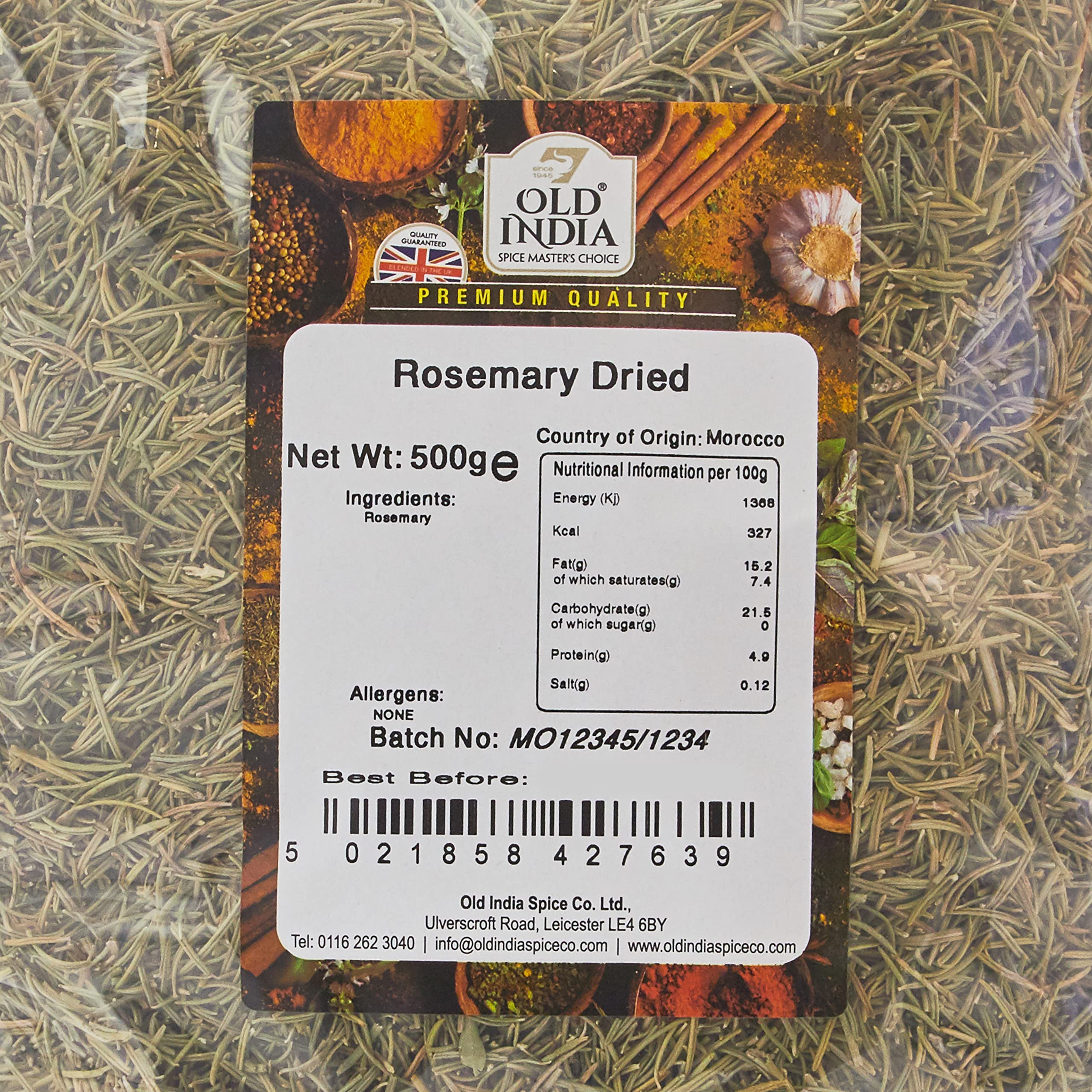 Old India Rosemary Dried Herb 500g