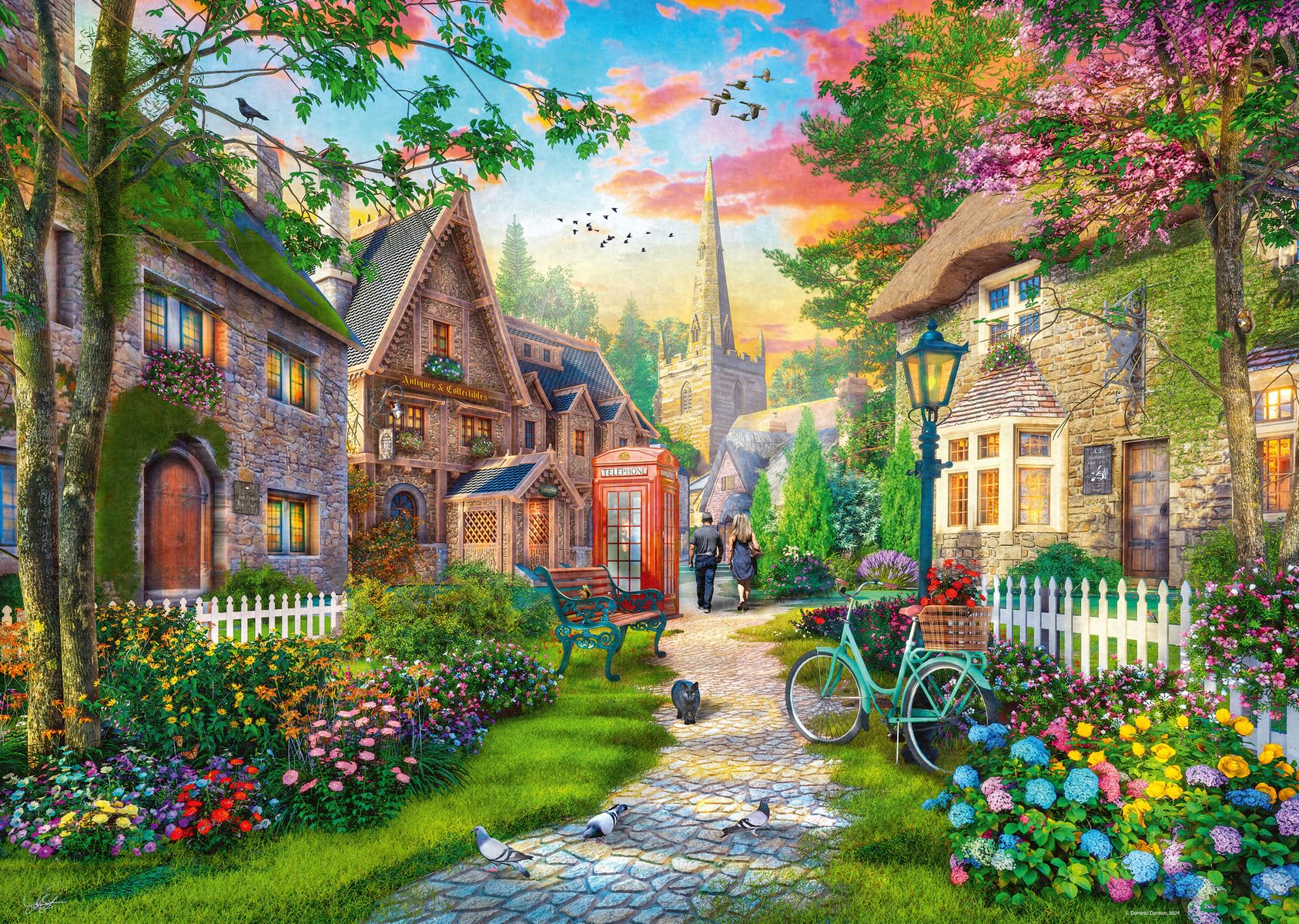 Ravensburger Down the Lane No.4 Church Lane 1000 Piece Jigsaw Puzzle
