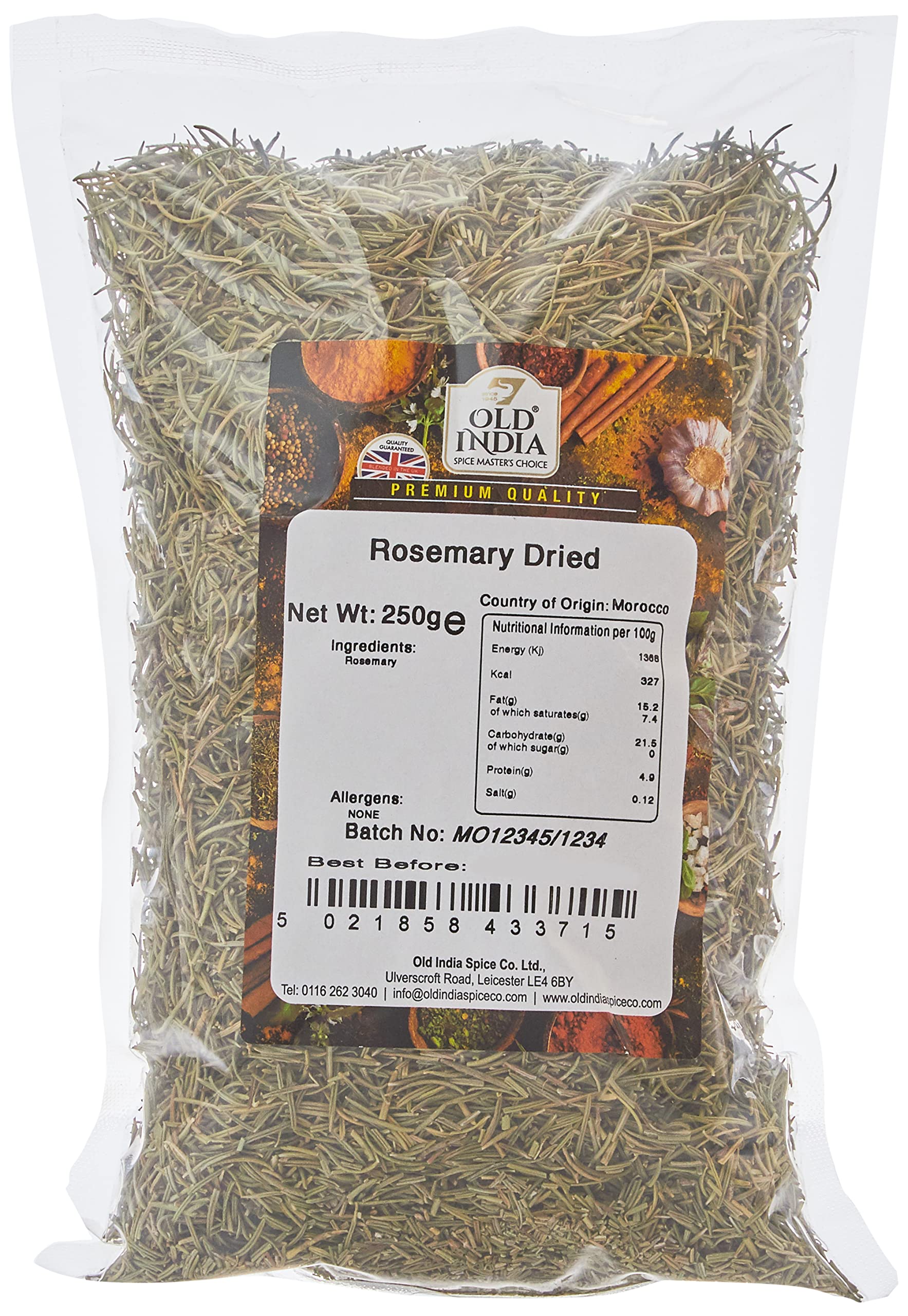 Old India Rosemary Dried Herb 250g