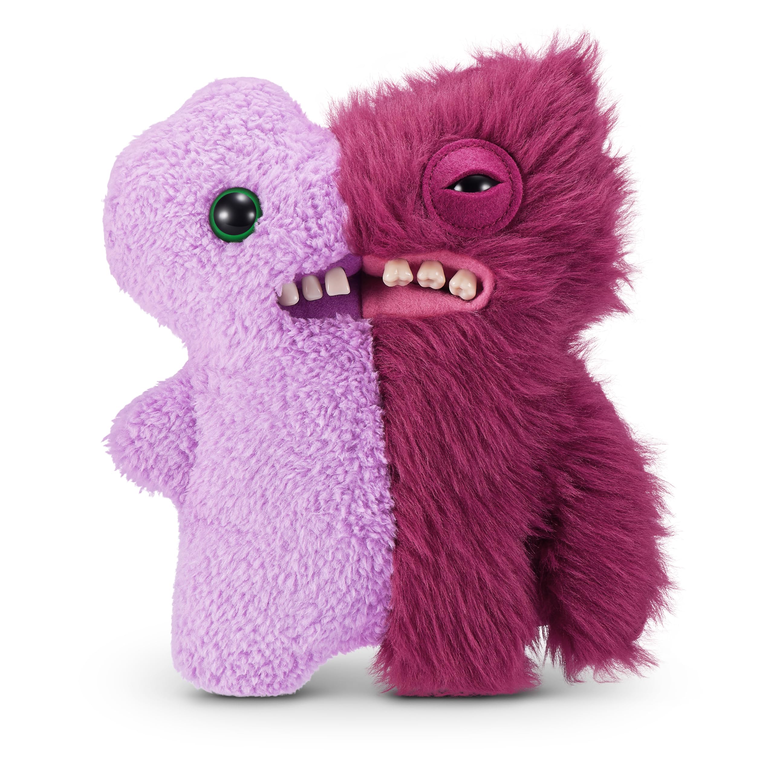 Fuggler Misfit Monsters 9-inch Series 1 - Gaptooth Weirdo Lilac & Red Plush Toy by ZURU
