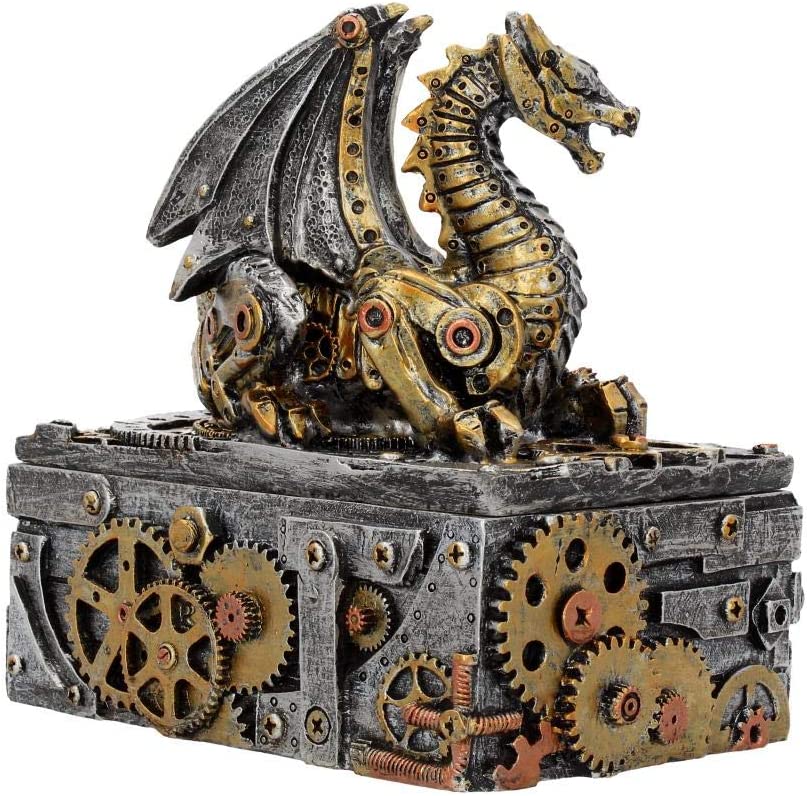 Nemesis Now Secrets of the Machine - Mechanical Dragon Steampunk Box