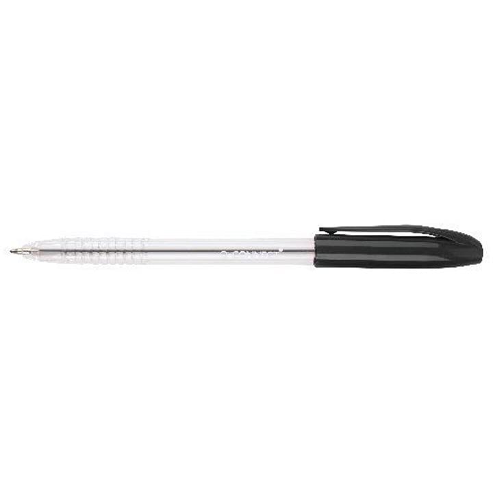 Q-Connect Stick Grip Ballpoint Pen - Medium 0.5mm Black Ink | Pack of 20