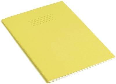 Rhino Stationery Exercise Book | A4 | 64 Page | 10mm Squared Exercise Book | Yellow | Learning Resources | School Books | Pack of 10, VEX677-2925-4