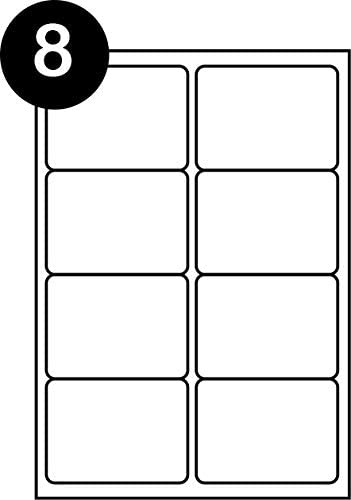 SmithPackaging A4 Self Adhesive Address Labels - 8 Labels Per Sheet, 100 Sheets | Matt White Permanent Adhesive 2