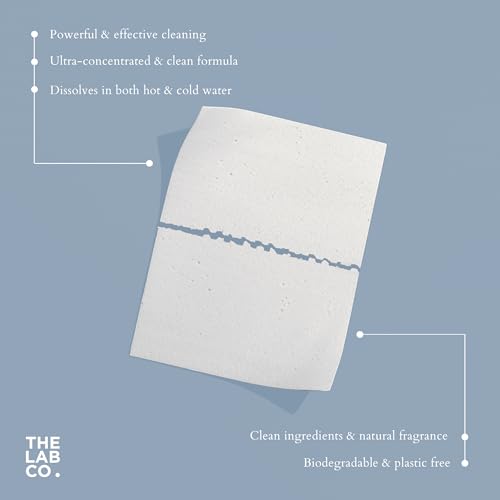 The Lab Co. - Laundry Detergent Strips Sheets (64 Loads, Eco Ultra-Concentrated)