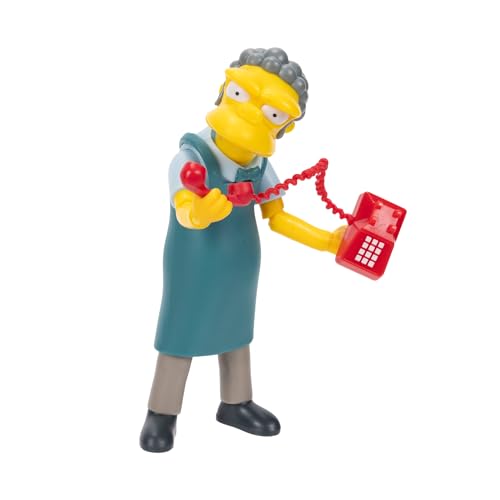 JAKKS Pacific The Simpsons - Moe Szyslak 12.7cm Articulated Action Figure with Phone & Dishcloth Accessory 9