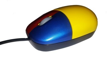 Wishtrac Kids Mini Optical Mouse - Colour-Coded, USB, 800dpi (MA)