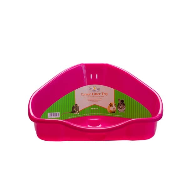 Walter Harrison's Corner Pet Toilet Litter Tray - Plastic | Size S | 340x175x230mm