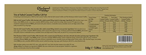 Charbonnel et Walker Dark, Milk and Pink Himalayan Salted Caramel Gift Set | 144g | Pack of 3