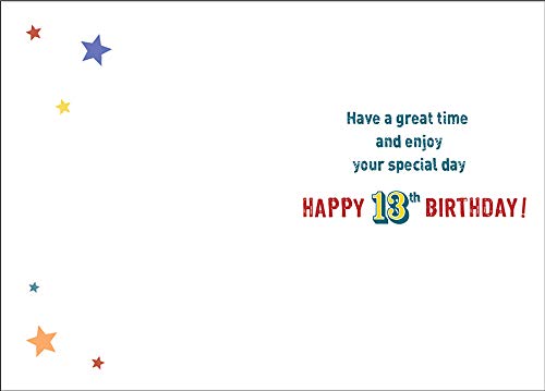 Piccadilly Greetings Age 13 Birthday Card with Envelope | 7 x 5 Inches
