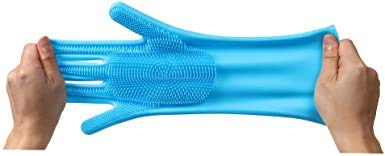 Taylor & Brown Reusable Silicone Cleaning Gloves - Food Grade, Heat Resistant up to 160°C | Blue 3