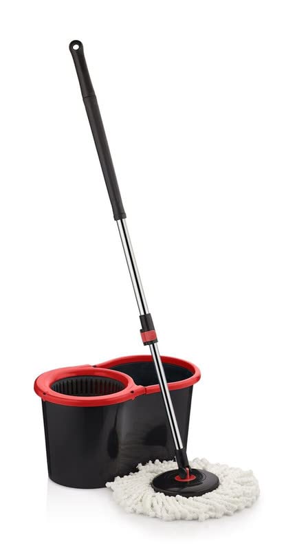 Requisite Needs Smart Spin Mop and Bucket Set – 360° Rotatable Microfiber Mop with Adjustable Stainless Steel Handle – Black 2