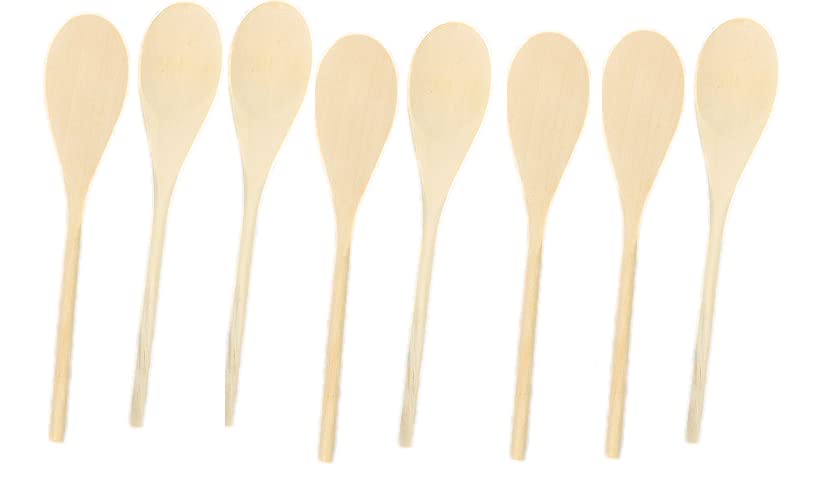 Baker Ross Wooden Spoons to Decorate - Pack of 8 | Craft Kits for Kids | 24cm Length