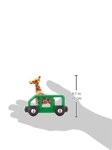 BRIO World Safari Giraffe & Wagon Train Accessory | Compatible with All BRIO Sets | Ages 3+ 3