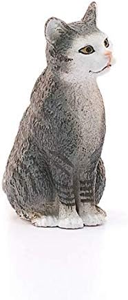 Schleich Cat Sitting Figure - Individually Hand Painted Animal Toy for Imaginative Play