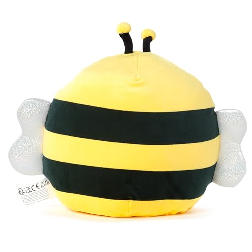 Puckator CUSH330 Squidglys Bobby the Bee Adorabugs Plush Toy - Soft Velboa Plush for Ages 3+