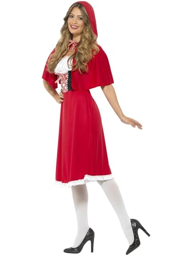 Smiffys Red Riding Hood Costume - Adult Fancy Dress with Long Dress & Cape 5