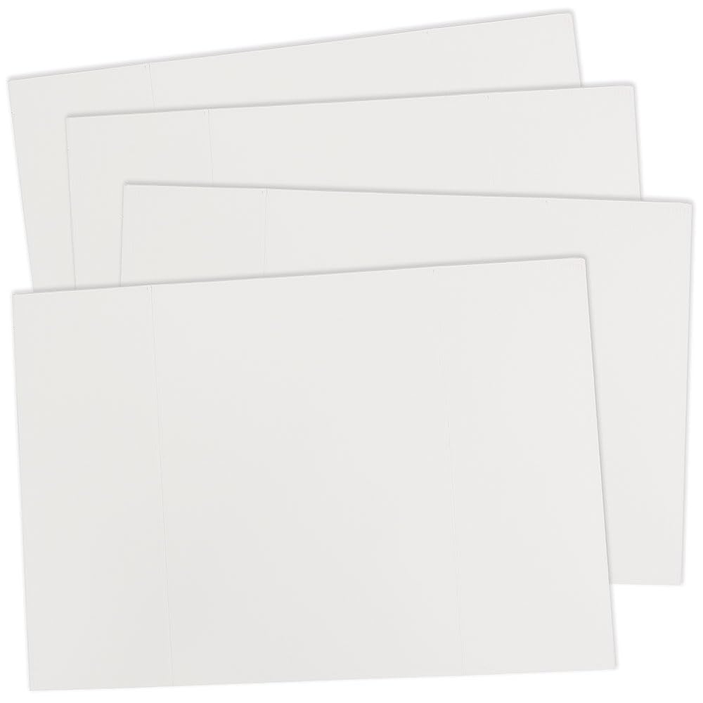 Baker Ross Small White Presentation Boards - Tri-Fold Corrugated Card | Pack of 4 | 61cm x 41cm