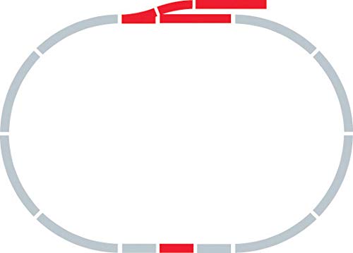 Hornby R8221 OO Gauge Track Extension Pack A - Model Railway Track Set with Straights, Curves, LH Point & Buffer Stop 8