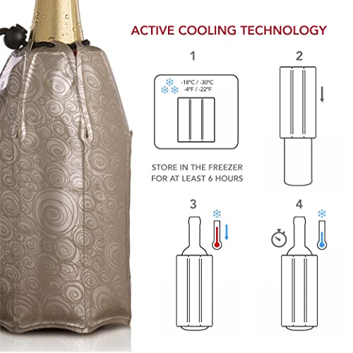 Vacu Vin Rapid Ice Champagne Cooler - Platinum