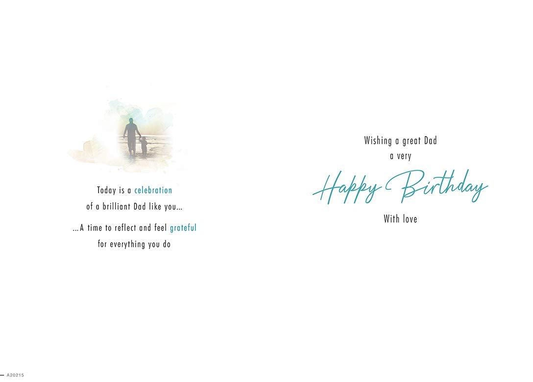 Piccadilly Greetings Traditional Birthday Card for Dad | 9 x 6 Inches | Green 2