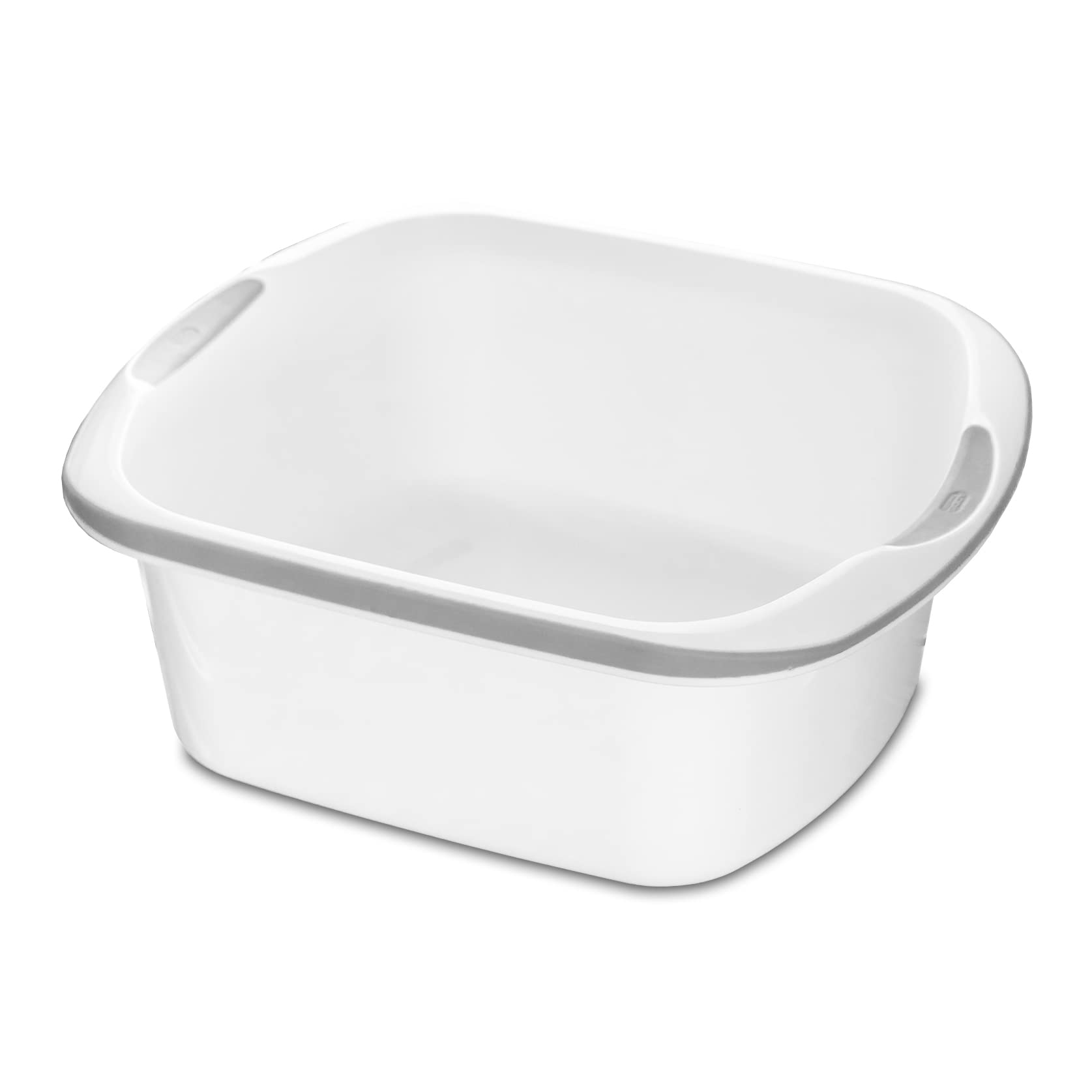 Addis Large Rectangular Washing Up Bowl - 9.5 Litre Capacity, White & Grey 1