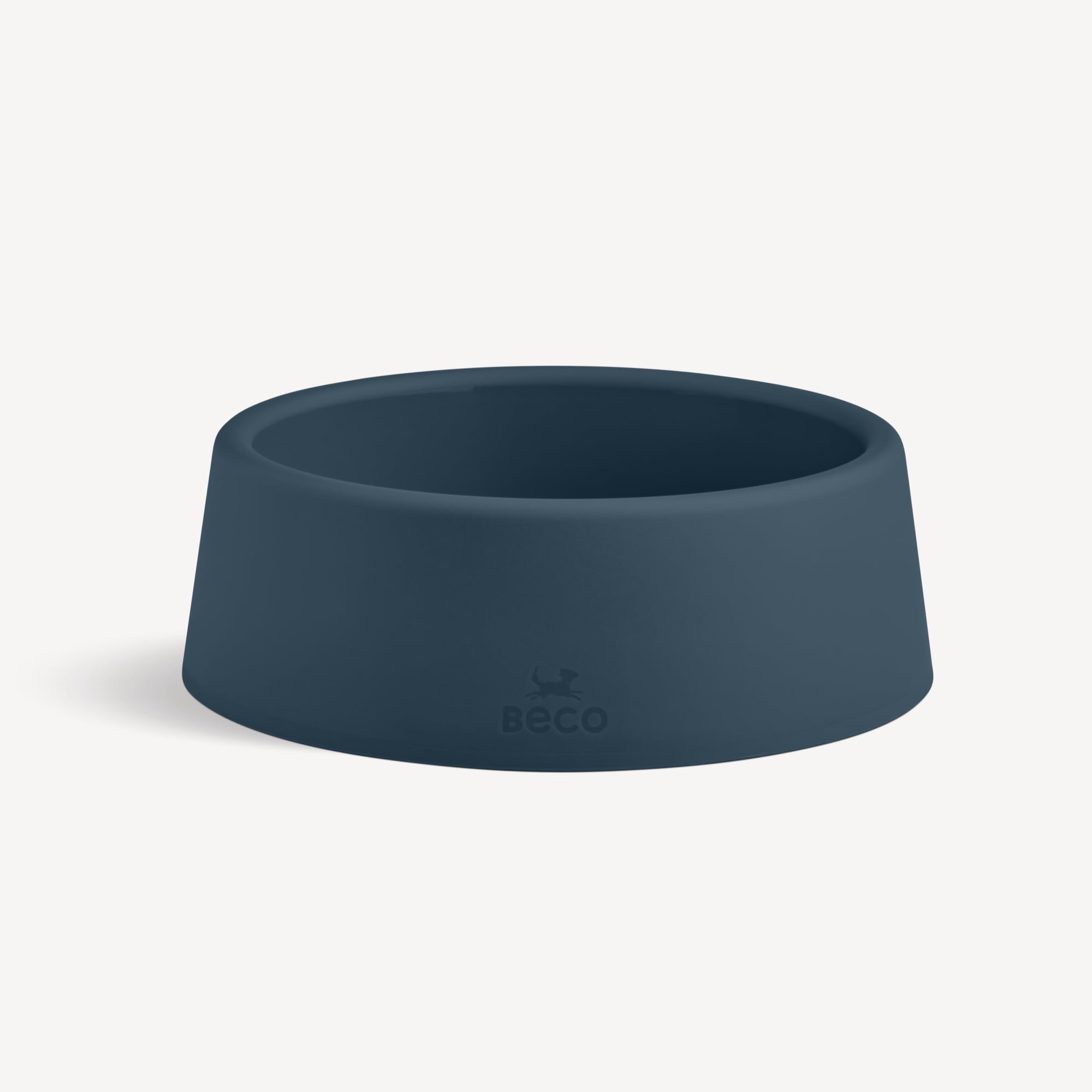 Beco Dog Bowl - Steady, Non-Slip, Recycled Plastic | Small Size | Navy Blue