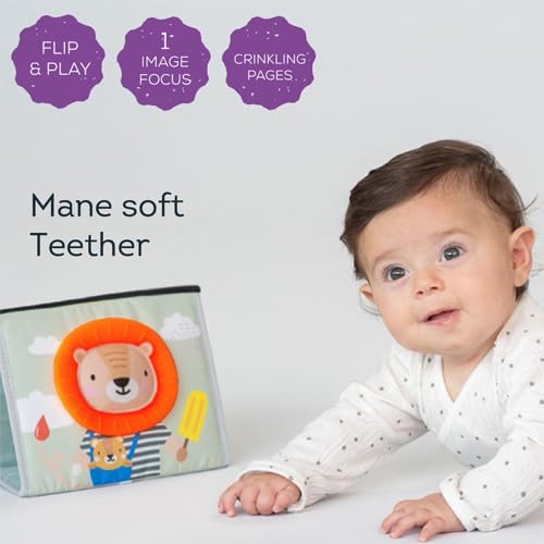 Taf Toys Savannah Tummy Time Book - Double-Sided Sensory Play for Newborns & Babies (0-3 Months+) 5