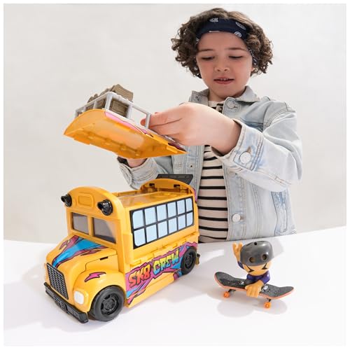 Tech Deck Sk8 Crew 2-in-1 Transforming Ultra Sk8 Bus & Storage with Fingerboard | Ages 5+ 10