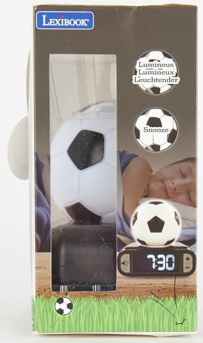 LEXIBOOK Digital Alarm Clock with Night Light - Soccer Ball Design, Snooze & Light-Up Features 15