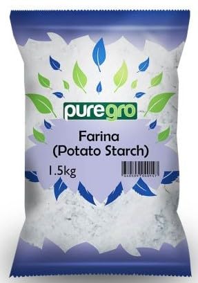 Puregro Farina (Potato Starch)1.5kg - Fine White Powder for Thickening Soups and Stews