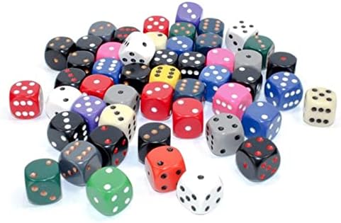 Chessex Opaque Dice Set - 50 Assorted D6 Dice (29426)