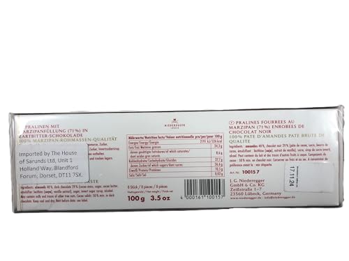 Niederegger Dark Chocolate Covered Marzipan Mini Loaves Gift Box | 100g