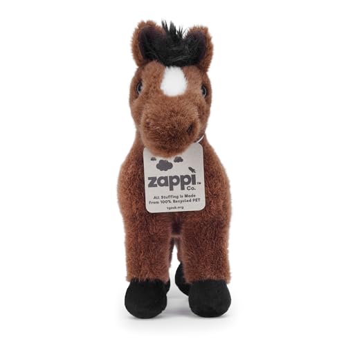 Zappi Co Chris the Dark Brown Horse Plush Toy - Soft Stuffed Animal | 25 cm Size | Recycled Filling 2