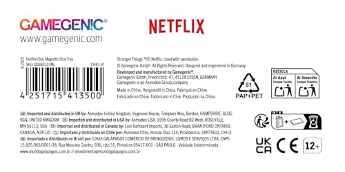 Gamegenic Stranger Things Hellfire Club Magnetic Dice Tray 7