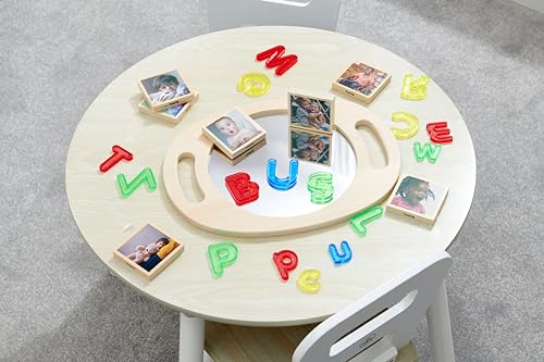 tickit Hand Held Wooden Mirror - Lightweight Exploration for All Ages | Wood Frame | 310x210mm 3