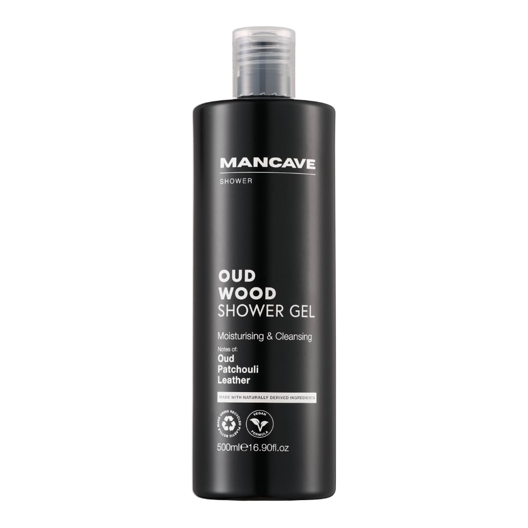 ManCave Oud Wood Shower Gel - 500ml | Moisturising & Cleansing | Vegan & Cruelty Free