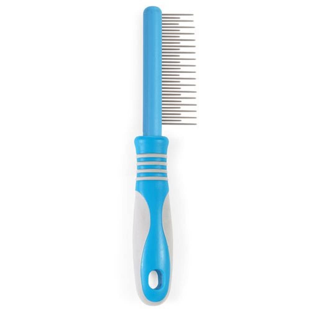 Ancol Ergo Moulting Dog Comb - Dual-Length Teeth for Undercoat/Topcoat Removal | Stainless Steel 1
