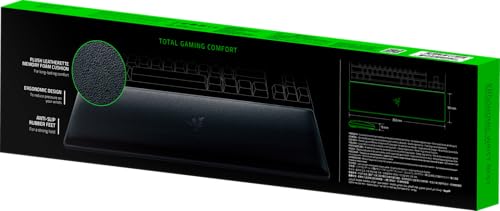 Razer Ergonomic Wrist Rest Tenkeyless - RC21-01710100-R3M1 Leatherette Memory Foam Keyboard Wrist Support 21