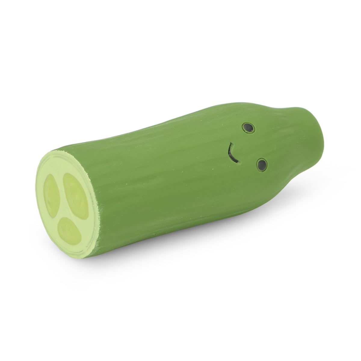Petface Foodie Faces Cucumber Latex Dog Toy - Large | Squeaker | Natural Rubber 2