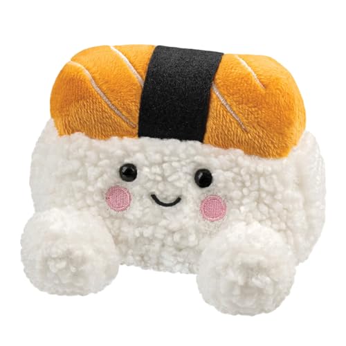 AURORA Palm Pals Suhiro Salmon Sushi Soft Toy 13cm White & Orange Collectible